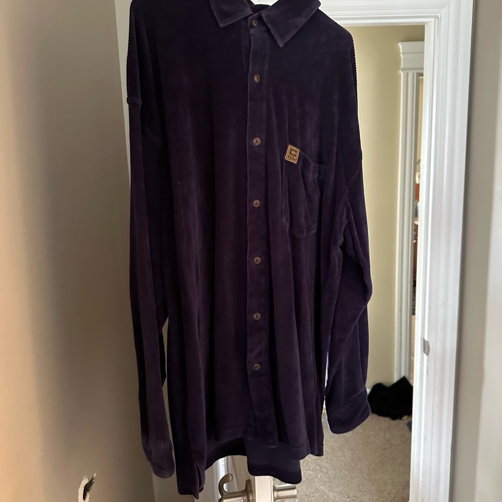 Chaps Men's Dress Shirt - Dark Purple